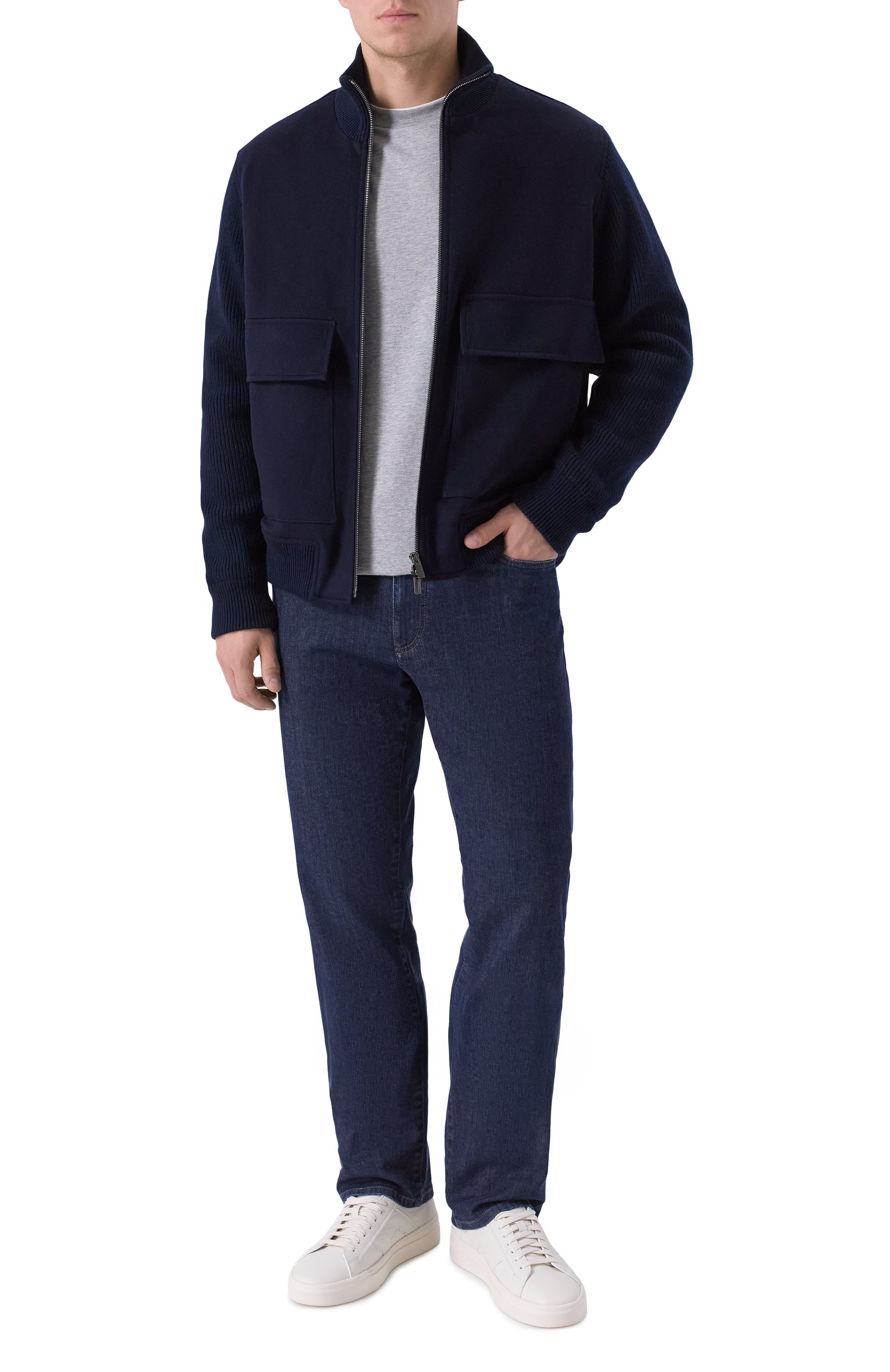 Бомбер из шерсти и кашемира PAUL&SHARK, арт. 15311301, фото 2