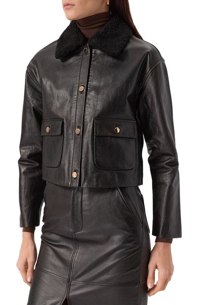 Кожаная куртка SELF-PORTRAIT, арт. RS25-085J-B, фото 3