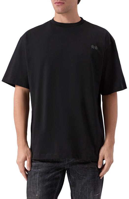 Хлопковая футболка Comme des Fuckdown CFABM01733 Чёрный  CFABM01733 Фото 3