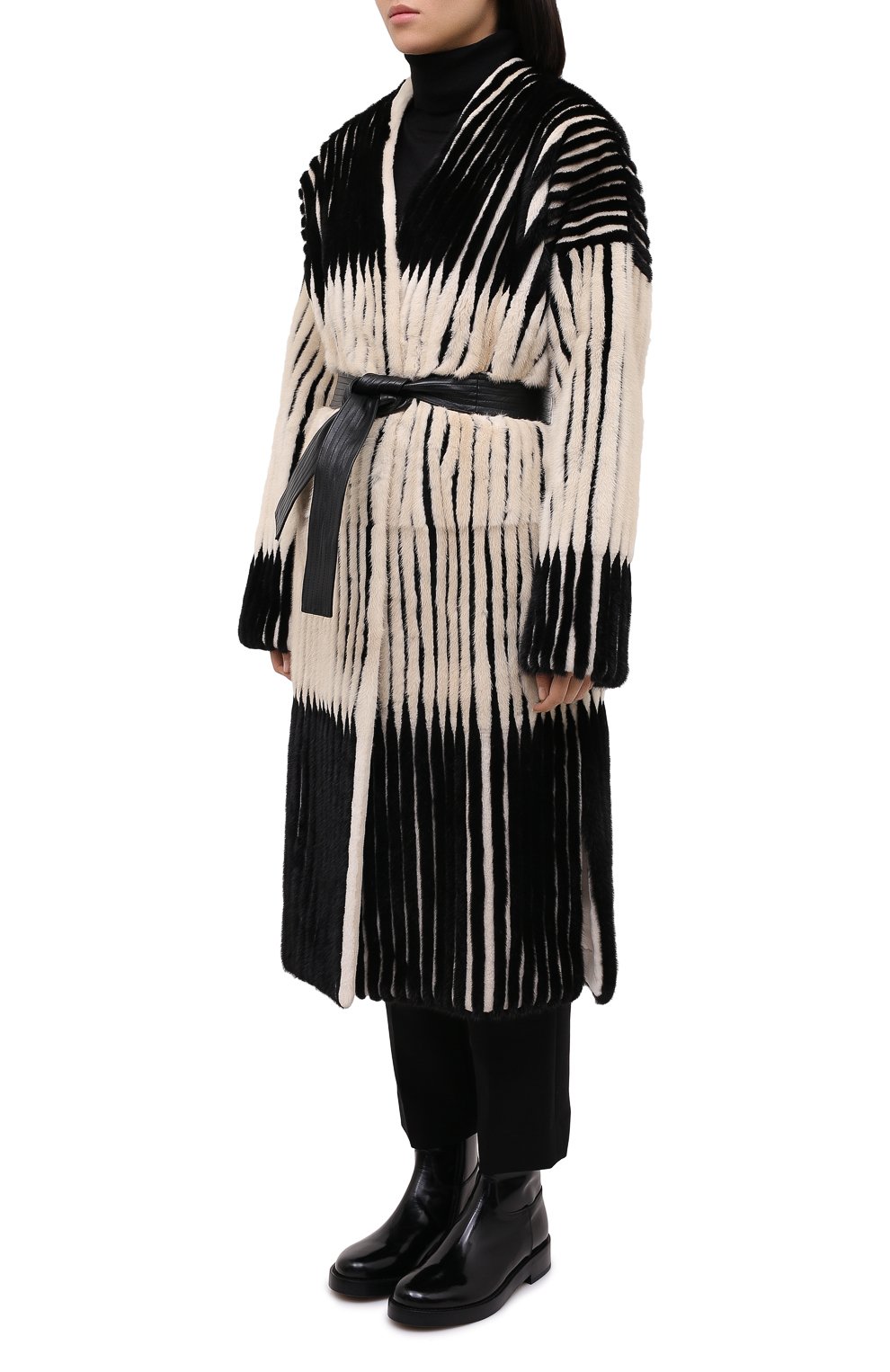 Шуба из меха норки YVES SALOMON, арт. 21WYM33815VRDR, фото 3