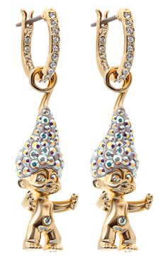 Женские серьги good luck trolls SWAROVSKI золотого цвета, арт. 5691944 | Фото 3 (Материал: Кристаллы, Металл; Нос: Не проставлено)