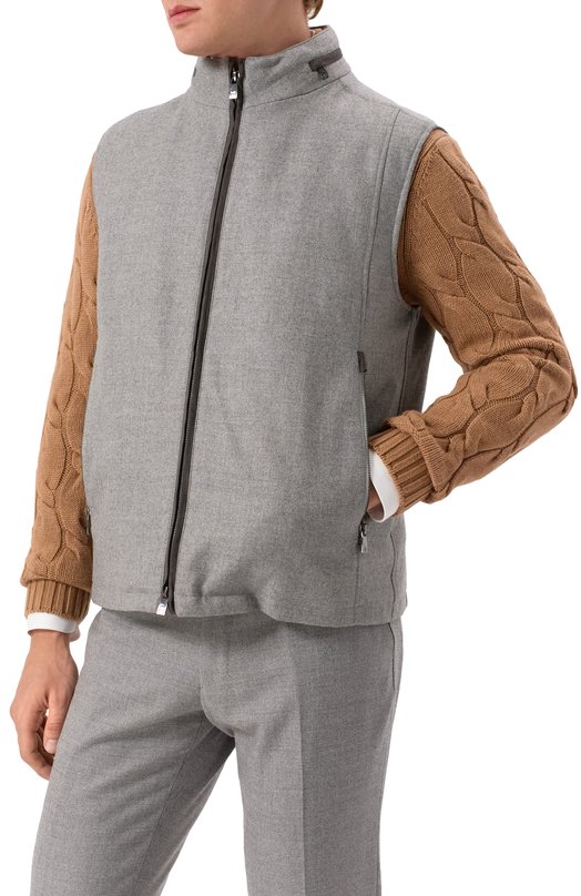 Жилет из шерсти и кашемира Corneliani 94C571-9418267 Серый  94C571-9418267 Фото 3