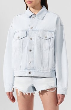 Женская джинсовая куртка DENIM X ALEXANDER WANG голубого цвета, арт. 4DC2192462 | Фото 3 (Материал внешний: Хлопок, Деним; Длина (верхняя одежда): Короткие; Рукава: Длинные; Рукава от горловины: Длинные; Кросс-КТ: Куртка, Деним, Легкие; Статус проверки: Проверена категория; Материал сплава: Проставлено; Драгоценные камни: Проставлено; Ювелирные украшения: Назначено)