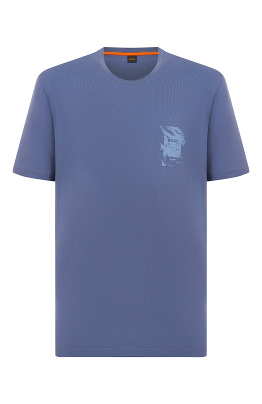 Хлопковая футболка BOSS Orange 50554610 Синий 50554610