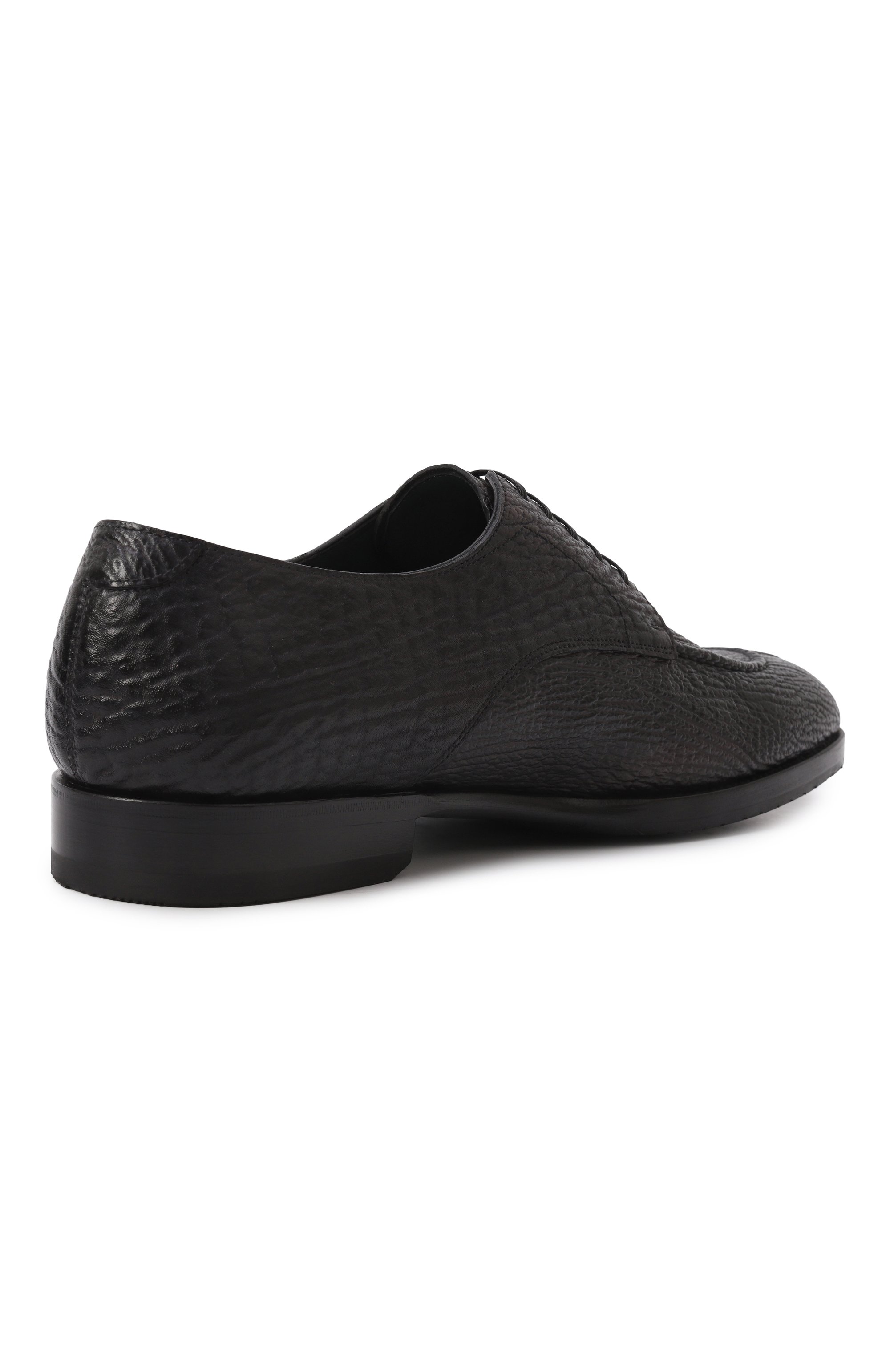 Кожаные дерби STEFANO RICCI черного цвета по цене 263500 руб., арт. U002_C5251/SHK, фото 5 Кожаные дерби STEFANO RICCI, арт. U002_C5251/SHK, фото 5