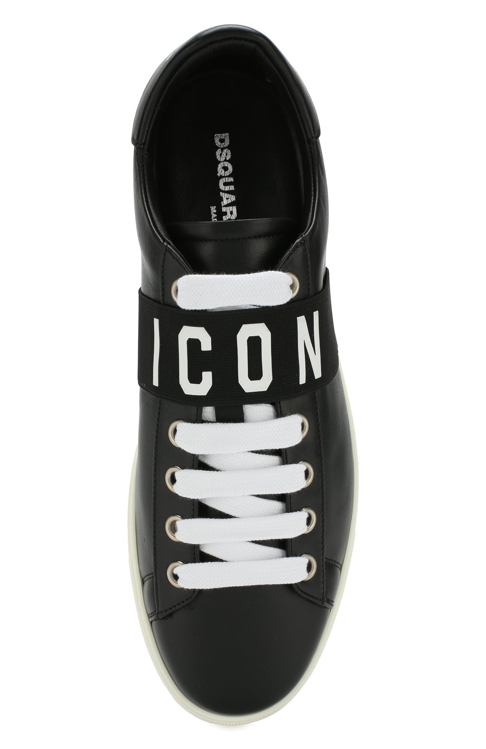 Кожаные кеды icon на шнуровке DSQUARED2, арт. SNM0028 01500001, фото 5