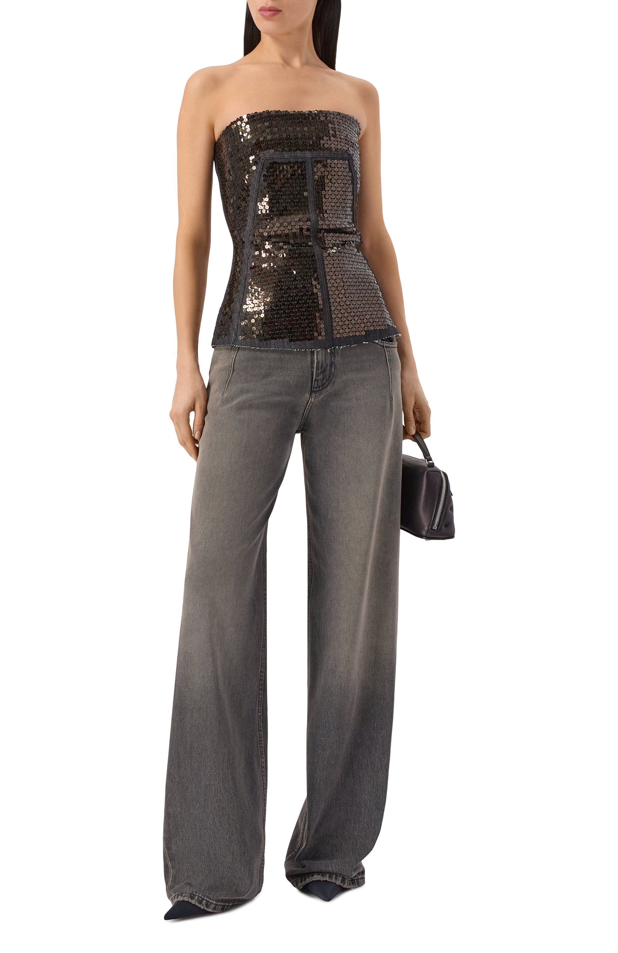 Топ с отделкой пайетками RICK OWENS, арт. RP01F6127/SRAKM3, фото 2