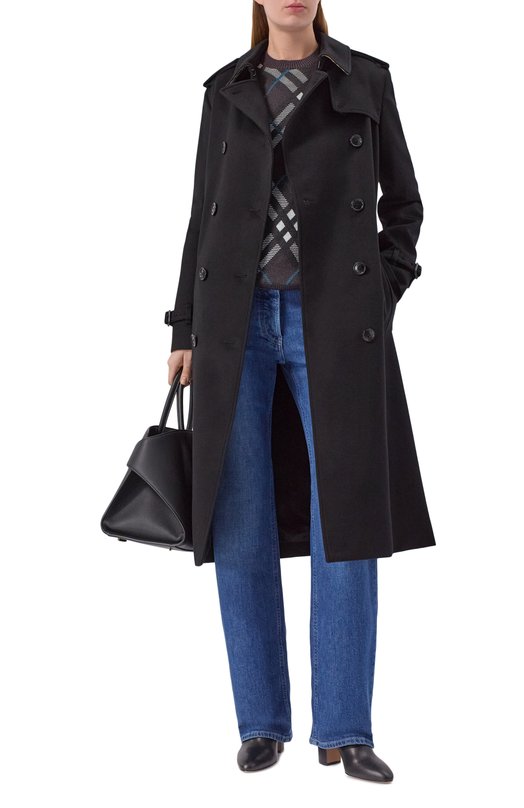 Кашемировый тренч Burberry 8111566 Чёрный  8111566 Фото 2