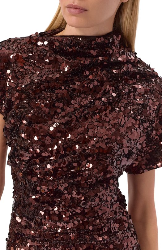 Платье Ganni A1030201 Коричневый  A1030201 Фото 4