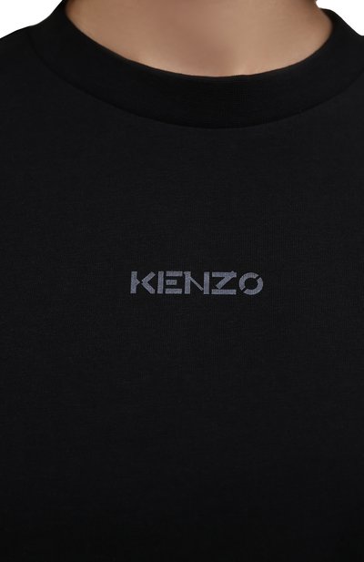 Хлопковая футболка KENZO черного цвета по цене 13600 руб., арт. FB62TS6414SA, фото 5 Хлопковая футболка KENZO, арт. FB62TS6414SA, фото 5