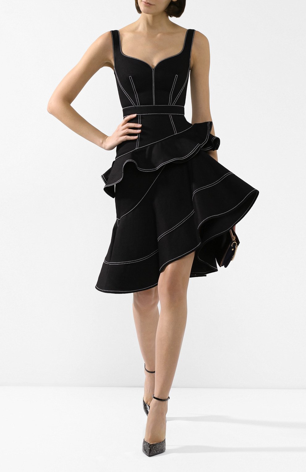 Хлопковое платье ALEXANDER MCQUEEN, арт. 606774/QMAAM, фото 2