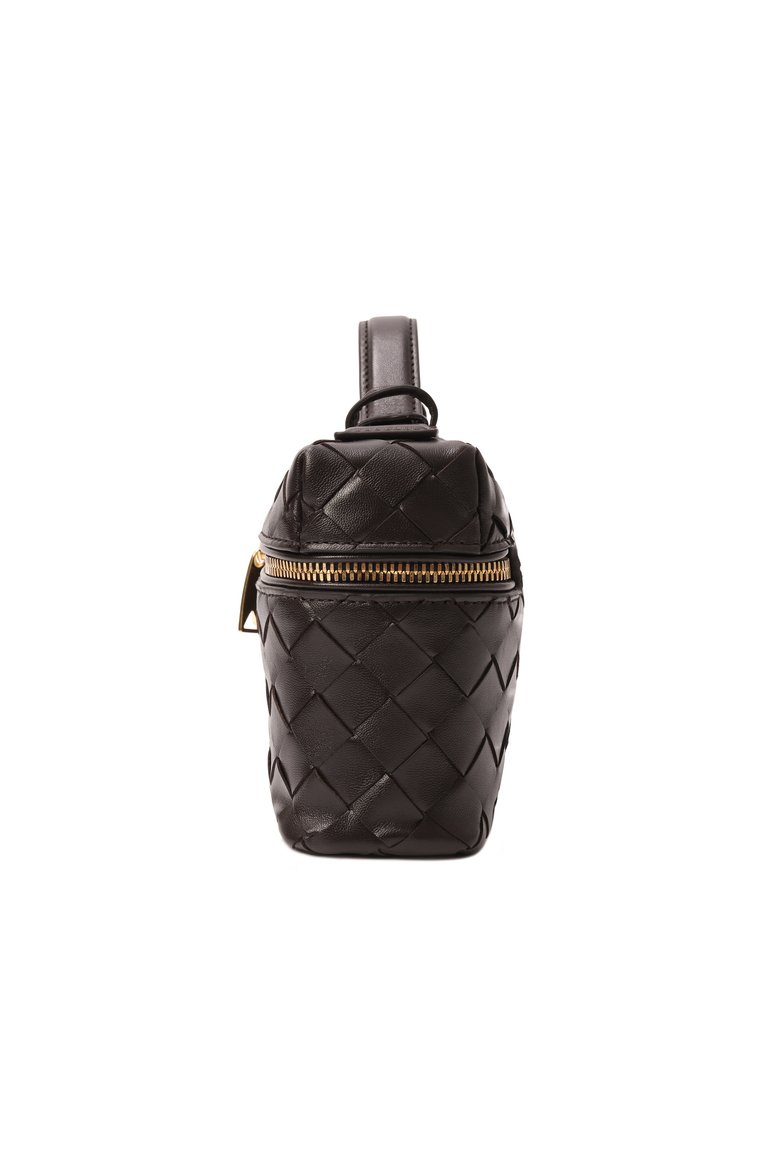 Женская сумка bang bang BOTTEGA VENETA темно-коричневого цвета, арт. 789109/V3IV1 | Фото 4 (Размер: small; Материал: Натуральная кожа; Автоматизация ТО: Проставлено; Ремень/цепочка: На ремешке; Автоматизация состава: Проставлено)