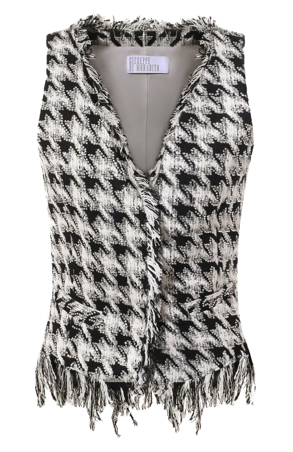 Твидовый жилет с отделкой стразами GIUSEPPE DI MORABITO, арт. 02SST0252C 02300, фото 1