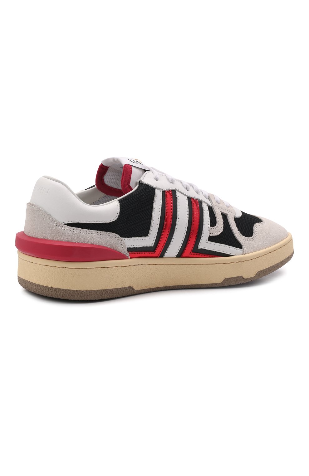 Комбинированные кеды clay LANVIN разноцветного цвета по цене 69300 руб., арт. FM-SKDK00-NASP-P22, фото 5 Комбинированные кеды clay LANVIN, арт. FM-SKDK00-NASP-P22, фото 5