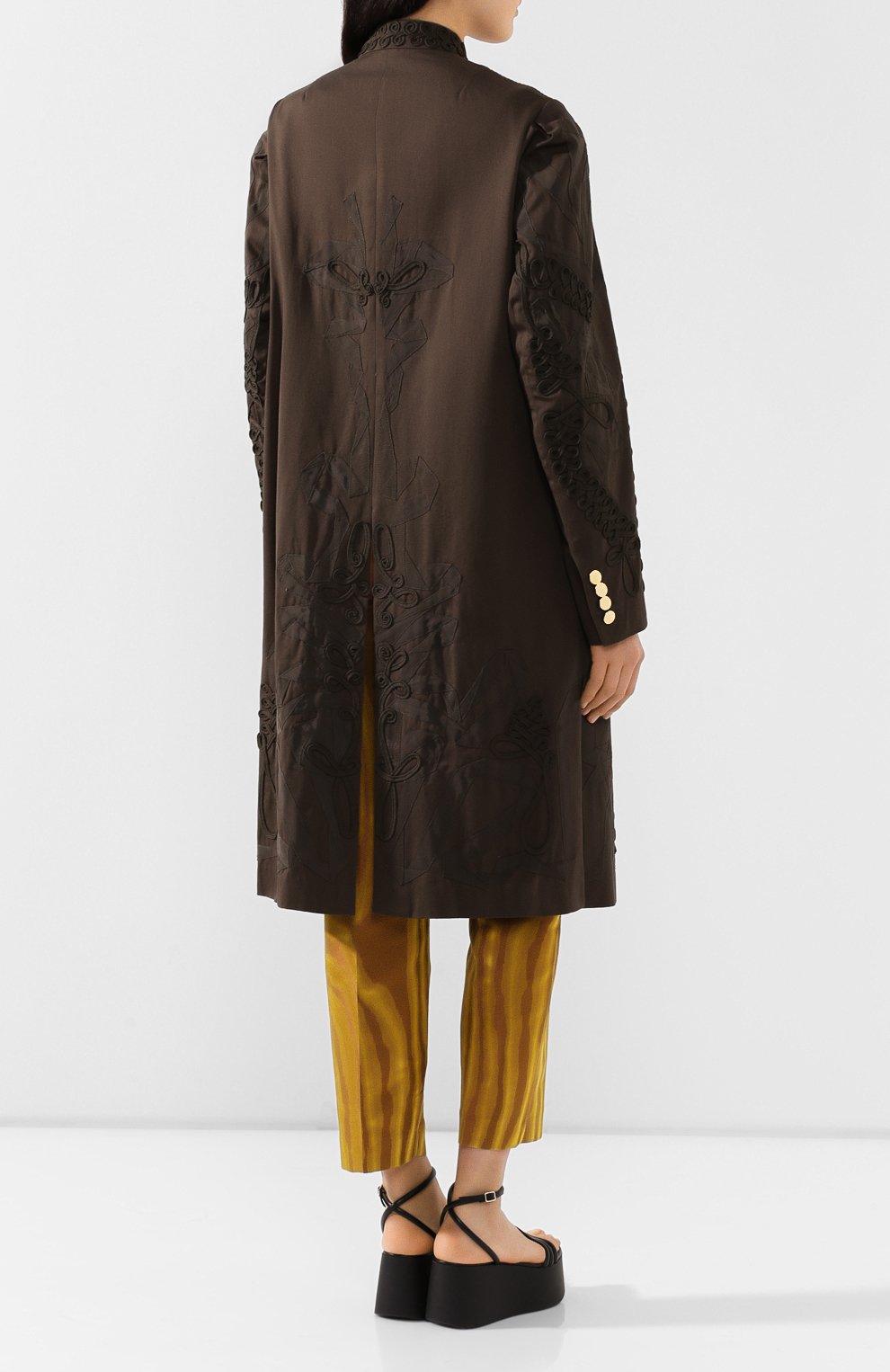 Хлопковое пальто DRIES VAN NOTEN, арт. 201-10275-9292, фото 4