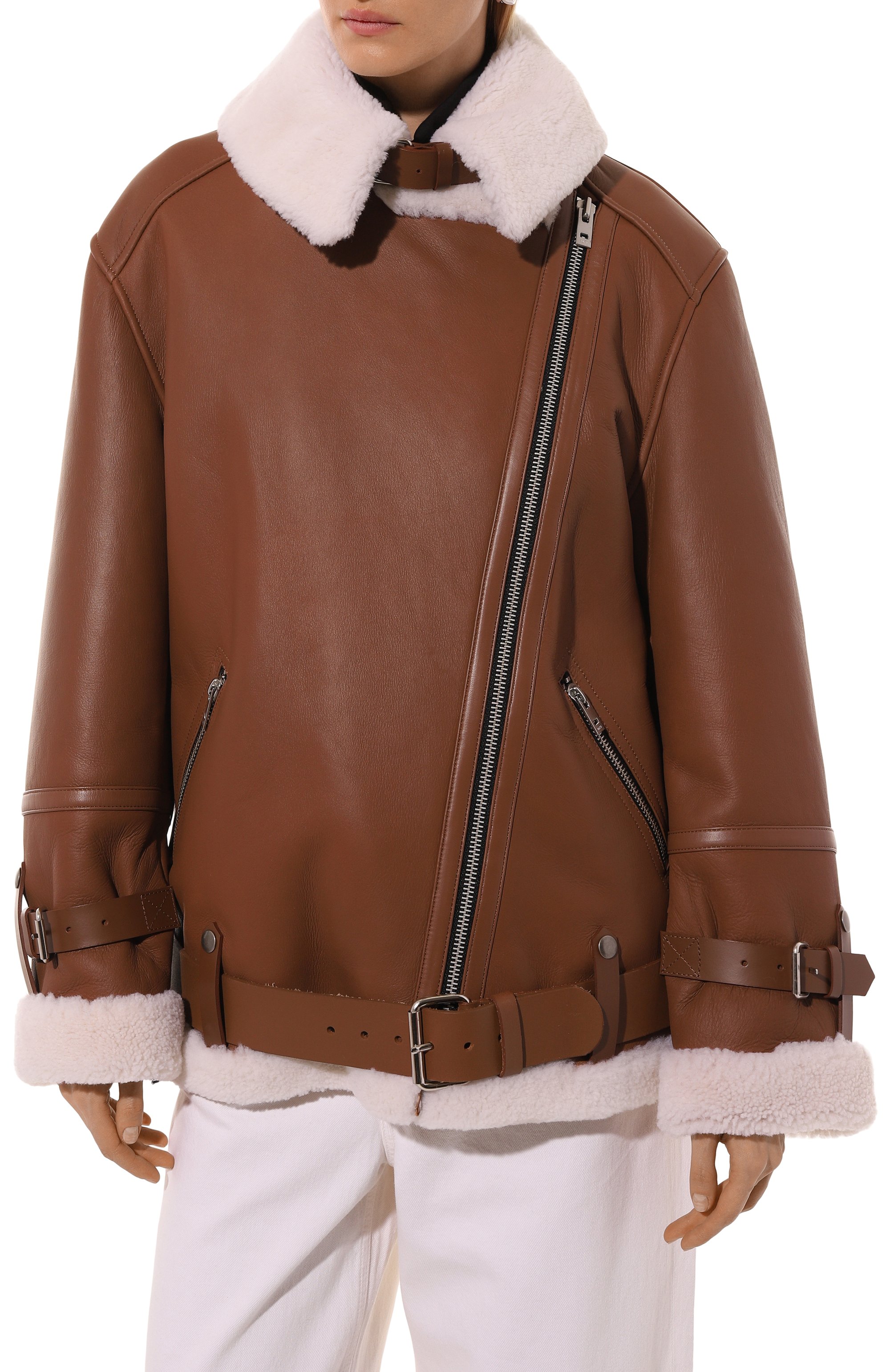 Дубленка из овчины BATS коричневого цвета по цене 165000 руб., арт. FW22_SA_004, фото 3 Дубленка из овчины BATS, арт. FW22_SA_004, фото 3