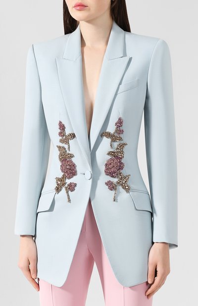 Жакет из смеси шерсти и шелка ALEXANDER MCQUEEN, арт. 585790/QJAAA, фото 3