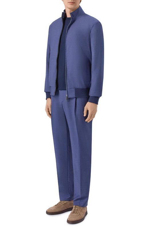 Шерстяной бомбер Capobianco 20M189.FU00._001 Синий  20M189.FU00._001 Фото 2