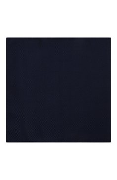 Мужской шелковый платок GIORGIO ARMANI темно-синего цвета, арт. 360023/4F928 | Фото 3 (Нос: Не проставлено; Материал: Шелк, Текстиль)