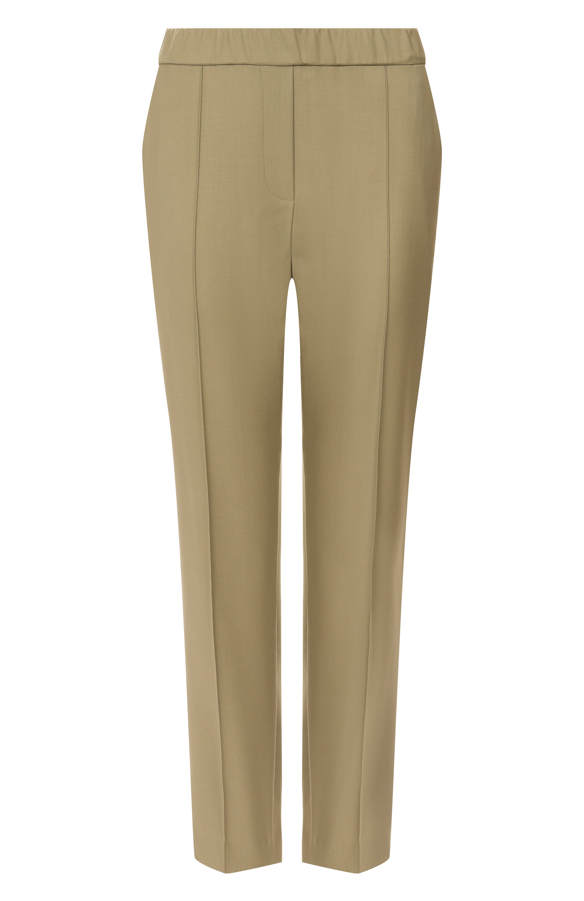 Шерстяные брюки OLOLOL хаки цвета по цене 39000 руб., арт. OLP045/2105.506/S25, фото 1 Шерстяные брюки OLOLOL, арт. OLP045/2105.506/S25, фото 1