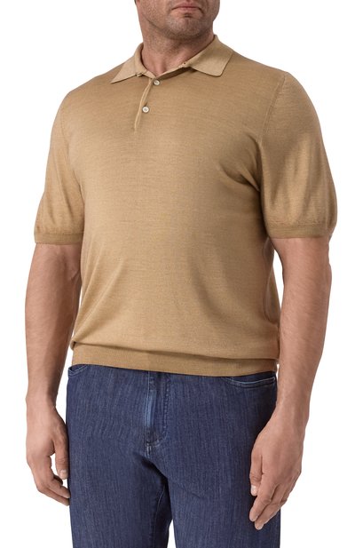 Поло из шерсти и шелка CANALI, арт. C0479B/MX01165, фото 3