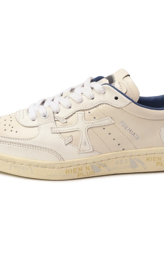 Кожаные кеды Bskt Clay-D Premiata BSKTCLAD/VAR 7315_BSKT CLAY-D/7515 Бежевый  BSKTCLAD/VAR 7315_BSKT CLAY-D/7515 Фото 7