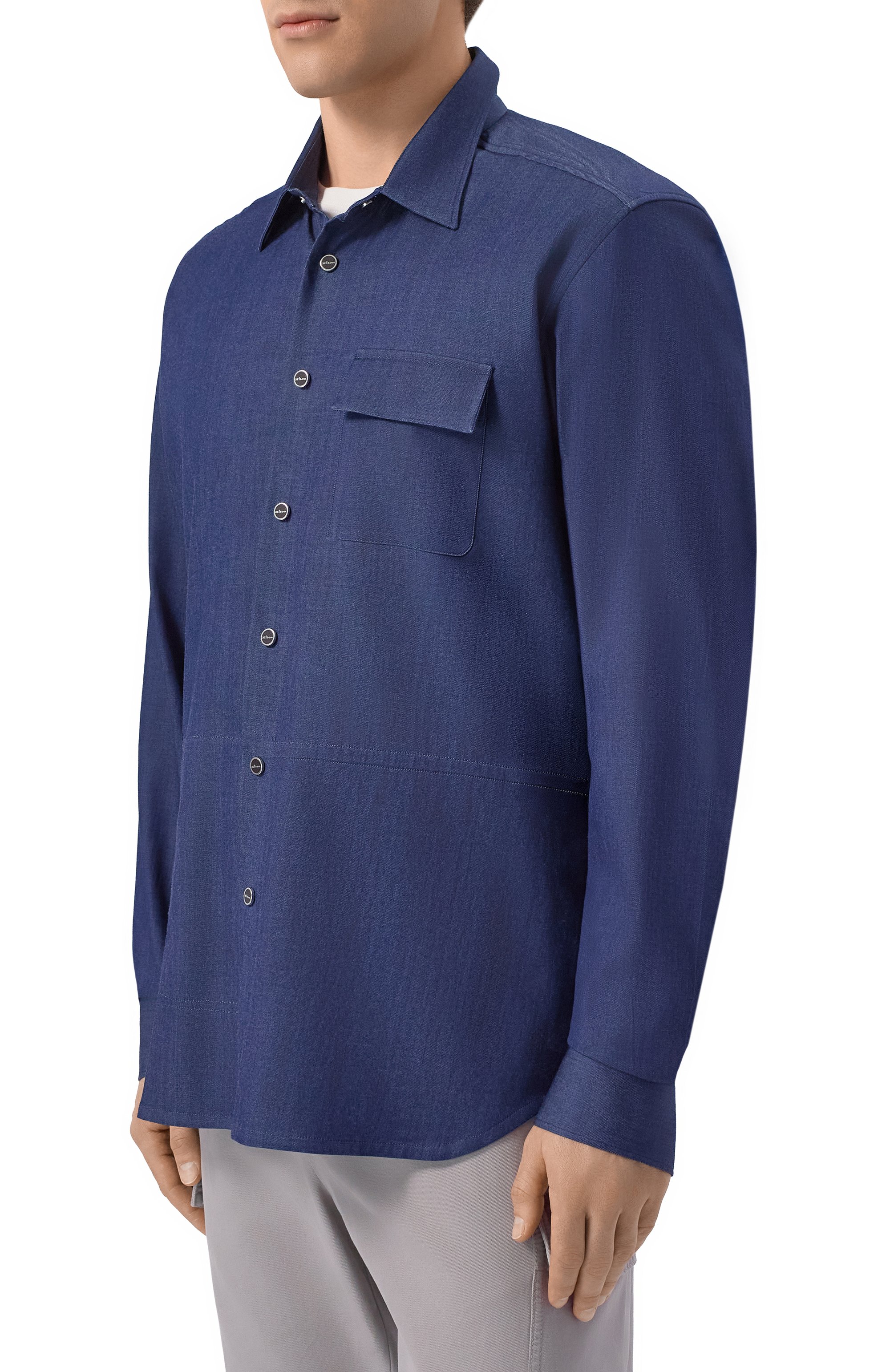 Хлопковая рубашка KITON, арт. UMCBUBAH09696, фото 3