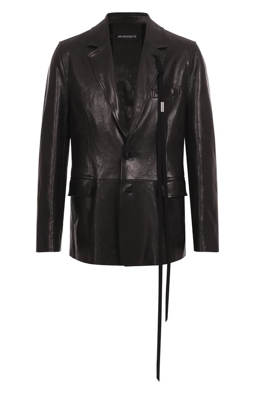 Кожаный пиджак Ann Demeulemeester B0012738/LT137 Чёрный B0012738/LT137
