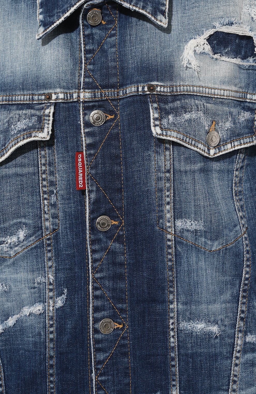 Джинсовая куртка DSQUARED2 синего цвета по цене 87000 руб., арт. S75AM0953/S30342, фото 5 Джинсовая куртка DSQUARED2, арт. S75AM0953/S30342, фото 5