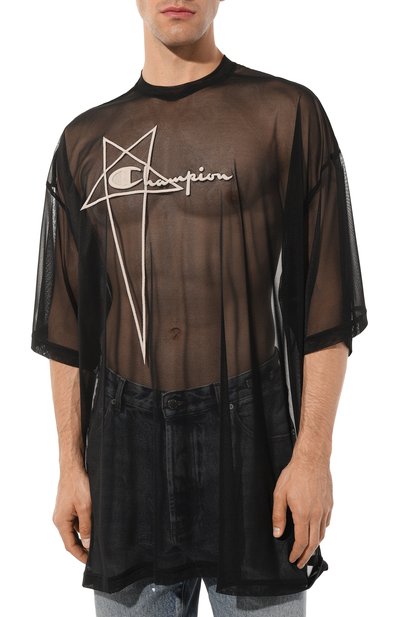 Футболка rick owens x champion RICK OWENS, арт. CM02C9230/CHMNET, фото 3