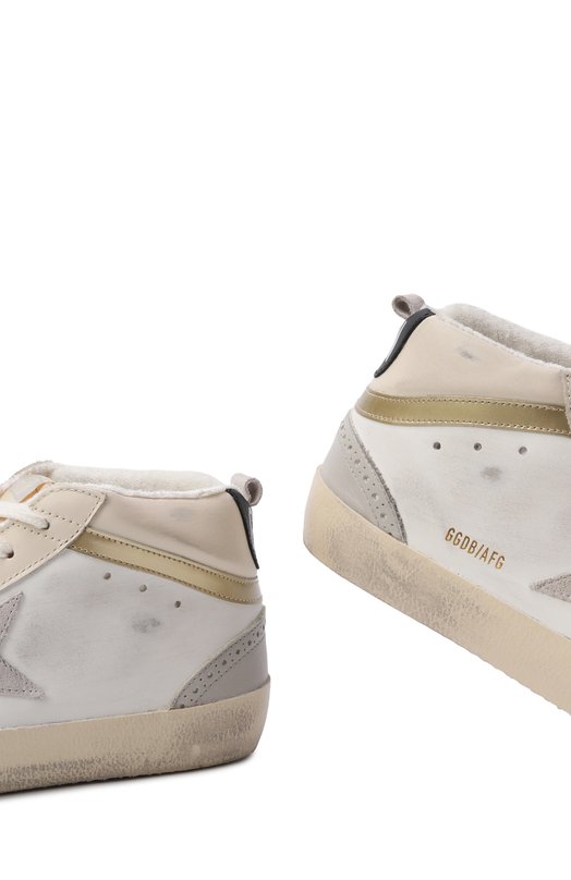 Кожаные кеды Mid Star Golden Goose Deluxe Brand GWF00123.F003018 Белый  GWF00123.F003018 Фото 7