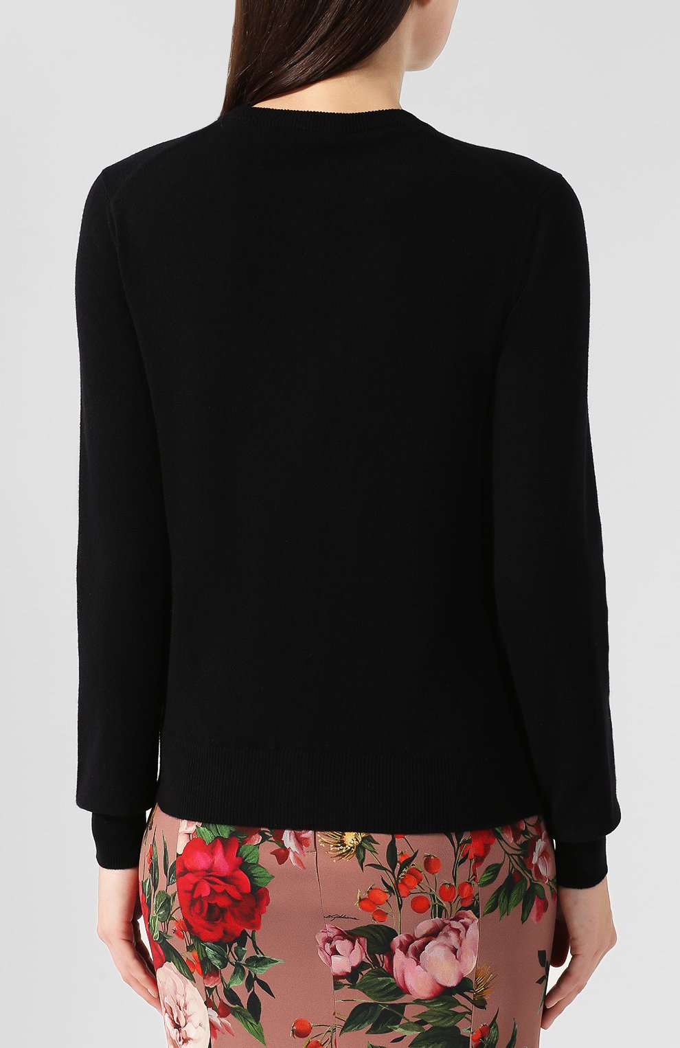 Кашемировый кардиган DOLCE & GABBANA черного цвета по цене 113000 руб., арт. FX451T/JAWQP, фото 4 Кашемировый кардиган DOLCE & GABBANA, арт. FX451T/JAWQP, фото 4