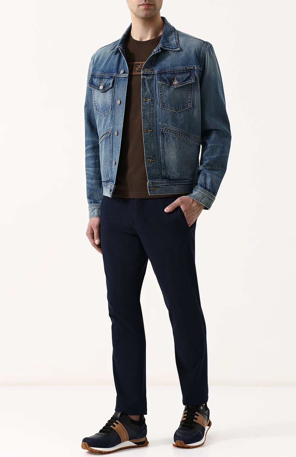 Хлопковая футболка с принтом FENDI, арт. FY0894 A28U, фото 2