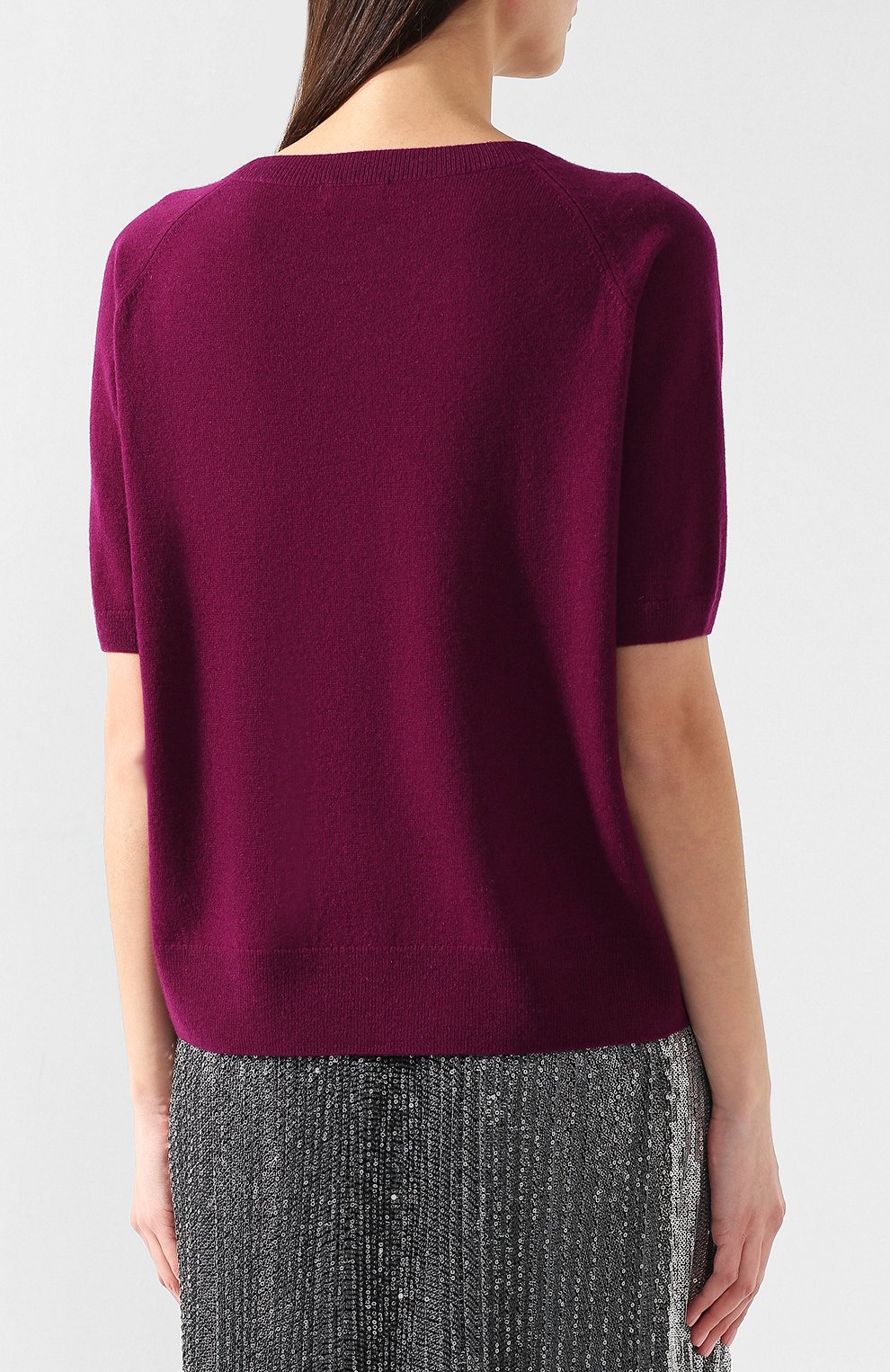 Кашемировый топ DRIES VAN NOTEN фиолетового цвета по цене 44650 руб., арт. 191-11228-7711, фото 4 Кашемировый топ DRIES VAN NOTEN, арт. 191-11228-7711, фото 4