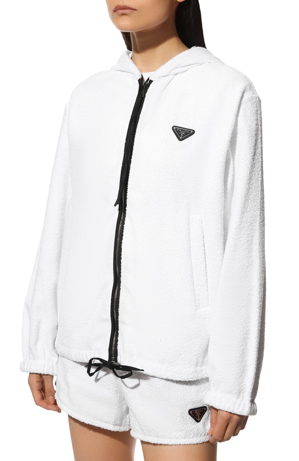 Хлопковый кардиган PRADA, арт. P500M-1ZR3-F0009-211, фото 3