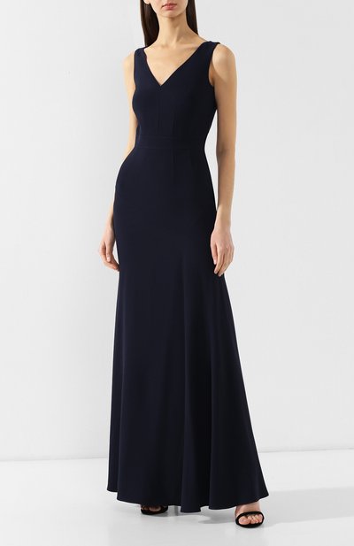 Приталенное платье-макси ALEXANDER MCQUEEN синего цвета по цене 299500 руб., арт. 558803/QME40, фото 3 Приталенное платье-макси ALEXANDER MCQUEEN, арт. 558803/QME40, фото 3