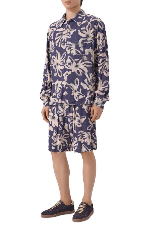 Шорты из вискозы Laneus S6LAMASH096 Синий  S6LAMASH096 Фото 2