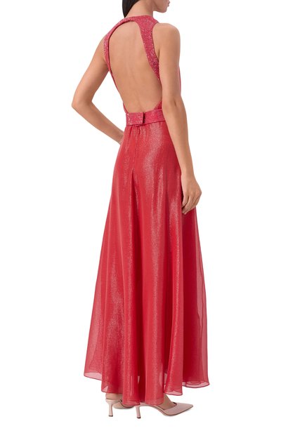 Шелковое платье с отделкой стразами GIORGIO ARMANI, арт. GW002530/AF24551, фото 3