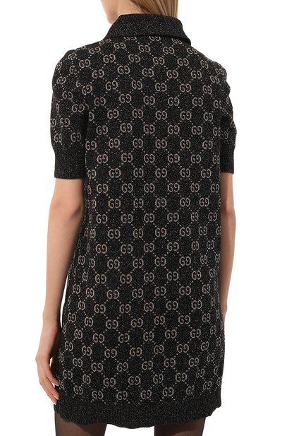 Хлопковое платье GUCCI черного цвета по цене 187200 руб., арт. 678437 XKB54, фото 4 Хлопковое платье GUCCI, арт. 678437 XKB54, фото 4