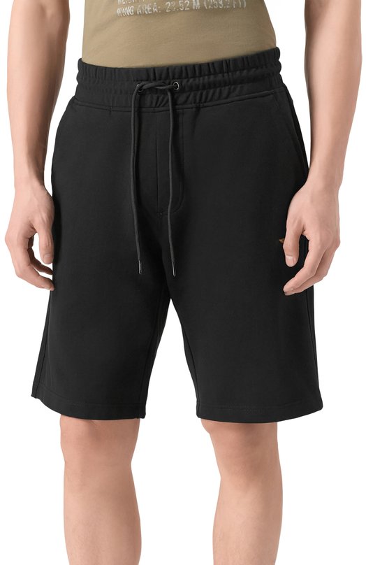 Хлопковые шорты Aeronautica Militare BF0032UF00674 Чёрный  BF0032UF00674 Фото 3