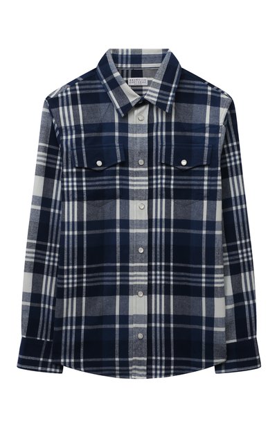 Хлопковая рубашка BRUNELLO CUCINELLI, арт. BY615C360C, фото 1