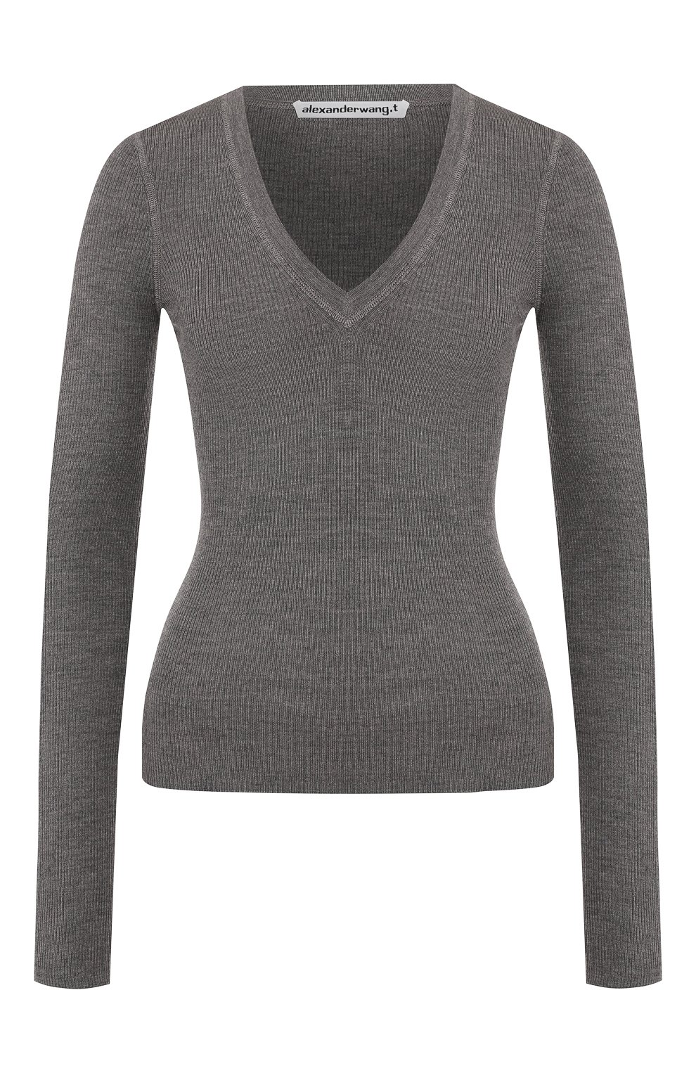 Шерстяной пуловер ALEXANDERWANG.T серого цвета по цене 29950 руб., арт. 4KC2191076, фото 1 Шерстяной пуловер ALEXANDERWANG.T, арт. 4KC2191076, фото 1