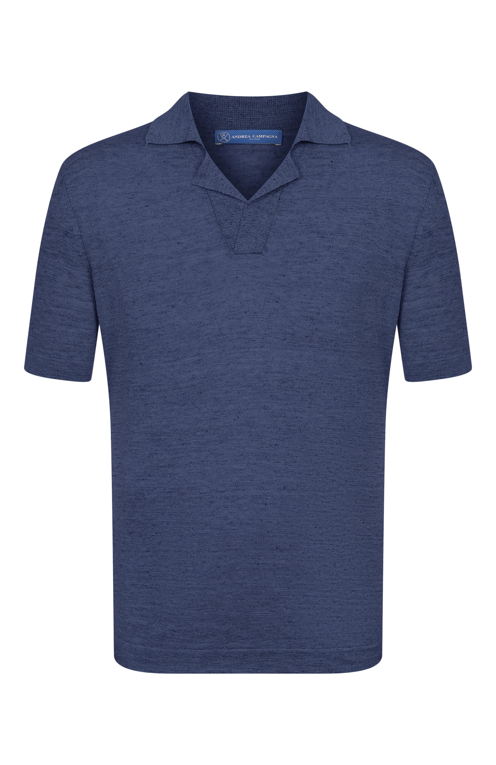 Поло изо льна и шелка ANDREA CAMPAGNA, арт. M5426-8087, фото 1