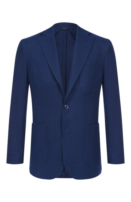 Пиджак из хлопка и льна MVST 9111 Синий 9111