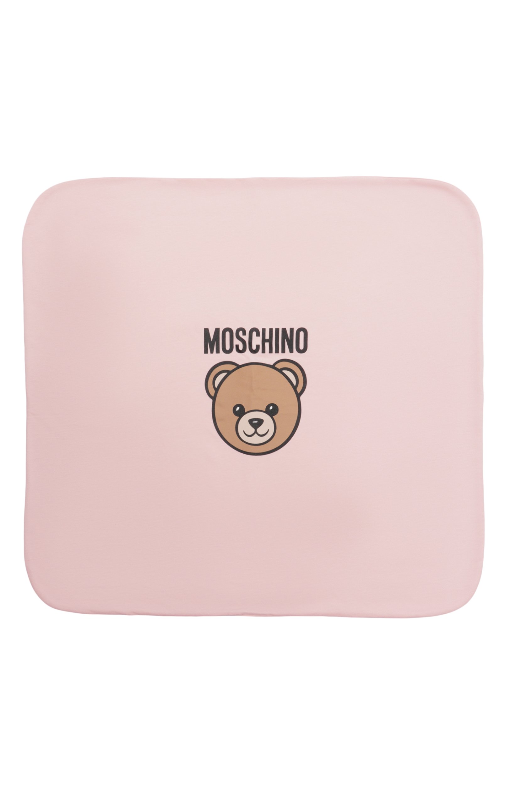 Хлопковый плед MOSCHINO светло-розового цвета по цене 12300 руб., арт. MUB000/LCA40, фото 3 Хлопковый плед MOSCHINO, арт. MUB000/LCA40, фото 3