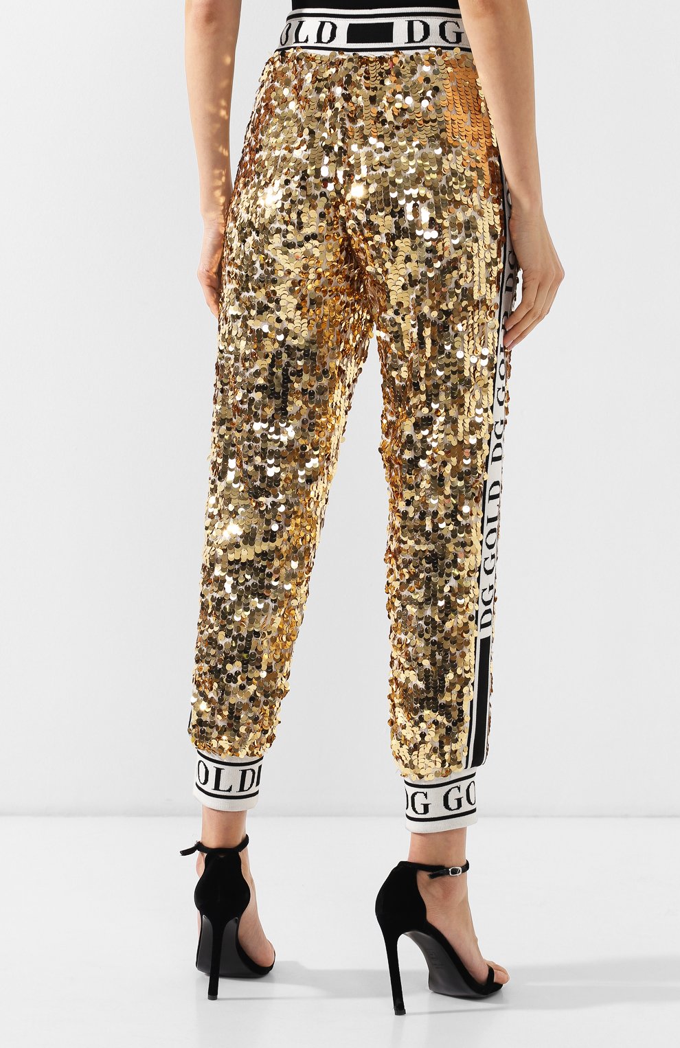 Джоггеры с пайетками DOLCE & GABBANA, арт. FTBBIT/FLSA8, фото 4