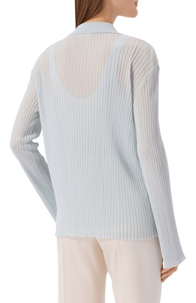 Рубашка из вискозы 12 STOREEZ голубого цвета по цене 15000 руб., арт. 138058, фото 4 Рубашка из вискозы 12 STOREEZ, арт. 138058, фото 4