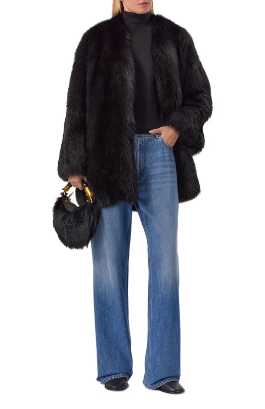 Шуба из лисы Giulia Gurman J3B40 Чёрный  J3B40 Фото 2