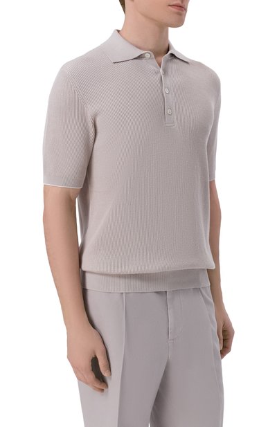 Хлопковое поло BRUNELLO CUCINELLI, арт. M29400025, фото 3