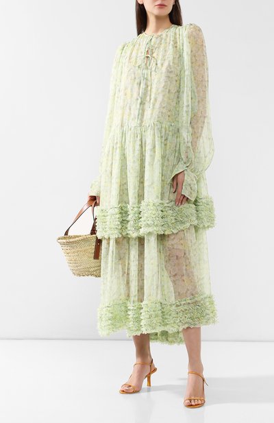Шелковое платье STELLA MCCARTNEY светло-зеленого цвета по цене 225500 руб., арт. 565787/SMA97, фото 2 Шелковое платье STELLA MCCARTNEY, арт. 565787/SMA97, фото 2